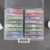 4" x 6" Photo Organizers and Photo Storage Box with Handle, 16 Inner Photo Cases, Portable Picture Organizers Photo Storage Containers (Clear)