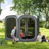 Dark Gray 11 x 11ft Pop Up Screen Tent, UPF50+ Portable Camping Gazebo Screen House with Carry Bag,