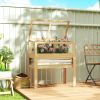 Elevated Raised Garden Planter Box Bed with Mini Greenhouse, Legs and Bed Liner for Flowers, Vegetables