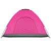 Pink Dome Camping Tent for 3-4 People