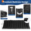 Portable Folding Black Adults/ Teens Sleeping Cot Bed with Soft Pad, for Outdoor Home Office Nap Beach Travel,