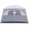 Gray 6 Person, Water/ Windproof Easy Setup, Double Layer Family Tent for Outdoor Camping with 1 Mesh Door & 5 Large Mesh Windows,
