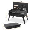 Portable 16.7x10x17.7in Charcoal Grill Foldable BBQ Suitcase Grill Shelf For Outdoor Camping Picnics Garden Grilling