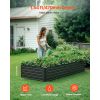 Large Metal Raised Bed, 6.7 x 3 x 1.5 ft Outdoor Galvalume Planter Garden Box, Open Bottom Design, for Growing Vegetables