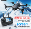 The E88 PRO drone is equipped with a 4.91-inch screen controller, an SD card, 2 batteries, a brushless motor, optical flow positioning