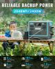 Solar Generator Portable Power Station; 2048Wh LiFePO4 Battery Backup;1.8H Fast Charging; 2400W AC Outlets(4800W Peak); 25A RV Output; Outdoor