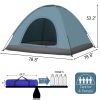 Blue 3-4 Person Camping Dome Tent