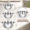 Stainless Steel Colander Strainer for Kitchen, Pasta Strainer for Spaghetti Fruit Vegetable Cooking Food