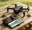 Real-time Imaging -Equipped with 4K HD Dual Camera - Dual Battery Foldable 2025 H4, WiFi FPV Drone, With Altitude Hold Function