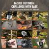 16-in-1 Camping Survival Axe Folding Shovels with Hatchet, Stainless Steel Tactical Combo