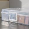 4" x 6" Photo Organizers and Photo Storage Box with Handle, 16 Inner Photo Cases, Portable Picture Organizers Photo Storage Containers (Clear)
