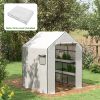 White 01-0472 Replacement Cover, 55" x 56.25" x 74.75" Walk-in Greenhouse Cover Reinforced Anti-Tear PE Hot House Cover,