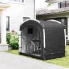 Black, Bike Storage Shed Tent, Portable and Waterproof with 210D Oxford Fabric and Carry Bag for 3-4 Bicycles,