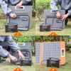 Solar 200W Portable Generator Power Station, FlashFish 40800mAh with 110V AC Outlet/2 DC Ports/3 USB Ports, USB-C/QC3.0 for electronics