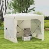 7' x 8' Pop Up Canopy, Camping Sun Shade Shelter Tent with Curtains, Nettings and Carrying Bag, UV-Resistant