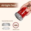 Small 8 oz 6Pcs, Half Pint Regular Mouth Mason Jar with Lids and Seal Bands, Glass Canning Jars for Jam, Jelly, Spice, Meal Prep, Honey