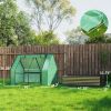 Green & Dark Gray Raised 4 x 3 x 3ft Garden Bed with Mini Greenhouse, Galvanized with Cover,