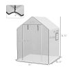 White 01-0472 Replacement Cover, 55" x 56.25" x 74.75" Walk-in Greenhouse Cover Reinforced Anti-Tear PE Hot House Cover,