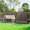 Clear & Dark Gray, 4 x 3 x 3ft Raised Garden Bed with Mini Greenhouse, Galvanized Raised Garden Bed with Cover,