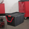 Black 40 Gallon Durable Plastic Storage Tote with Latching Lid and Pull Handle, 2 Pack (Shipment from Walmart)