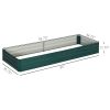 Green 95" x 36" x 12" Galvanized Raised Garden Bed, Easy DIY and Cleaning for Growing Flowers, Herbs, Succulents,