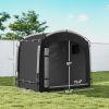 Black, Bike Storage Shed Tent, Portable and Waterproof with 210D Oxford Fabric and Carry Bag for 3-4 Bicycles,