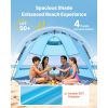 multi-purpose Sun Shelter for 4 Person, UPF 50+ Protection, Portable Pop Up Beach, Camping, Sun Shade Canopy Tent with Carrying Bag and Sand Pockets
