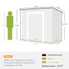 Light Brown 8' x 4' Plastic Outdoor Storage Shed with Floor, Window, Lockable Doors and Vents for Backyard Patio Lawn, Long Term Outdoor