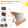 Solar 200W Portable Generator Power Station, FlashFish 40800mAh with 110V AC Outlet/2 DC Ports/3 USB Ports, USB-C/QC3.0 for electronics