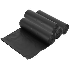 4 Rolls Black Garbage Bags 5.3 Gallons Unscented Disposable Portable Leak Resistant Trash Can Liners for Bathroom Office Kitchen Bedroom Camping