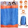 3 People Sleeping Bag for Adult Kids Lightweight Water Resistant Camping Cotton Liner Cold Warm Weather Indoor Outdoor Use 3 Season with Sack