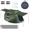 5-8 Person Pop Up Instant Automatic Setup Waterproof Tent with 4 Tent Poles 2 Mosquito Net Windows Carrying Bag for Hiking Camping