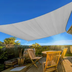 10'X10' Light Grey HDPE Sunshade Sail (Option: defaulttitle)