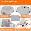 Sport Fanny Pack Unisex Waist Pouch Belt Chest Bag for Outdoor Sport Travel Beach Concerts Travel 20.86in-35.03in Waist Circumference