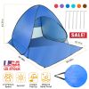 Pop Up Sun Shade Anti-UV Automatic Waterproof Tent Shelter Canopy for 2/3 Man w/ Net Window Storage Bag for Outdoor Beach Camping Fishing