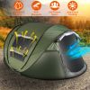 5-8 Person Pop Up Instant Automatic Setup Waterproof Tent with 4 Tent Poles 2 Mosquito Net Windows Carrying Bag for Hiking Camping