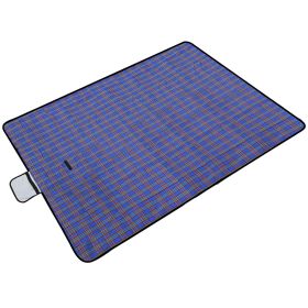 60" x 78" Waterproof Blanket Handy Mat with Strap Foldable Camping Rug for Camping Hiking Grass Travelling (Option: Blue)