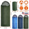 Camping Sleeping Bags for Adults Teens Moisture-Proof Hiking with Carry Bag 32-50℉ for Spring Autumn Winter Seasons