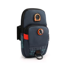 Outdoor Camping, Sports Running Phone Pouch Arm Bag, Unisex, Men's, Women's Nylon Coin Purse With Earphone Hole (Color: Deep Blue)
