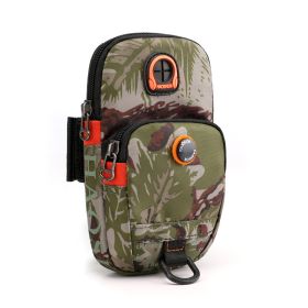Outdoor Camping, Sports Running Phone Pouch Arm Bag, Unisex, Men's, Women's Nylon Coin Purse With Earphone Hole (Color: Camouflage)
