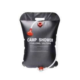 Outdoor/Home Portable Camping Shower Water Bag (Color: Black, Type: Camping Shower)