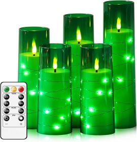 5 Pc with Timer Flickering Flameless LED Candles for Romantic Ambiance Outdoor and Home Decoration Table Acrylic Shell (Lamp Type: LED)
