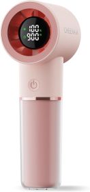 Mini Handheld Portable , 6-Speed Powerful Personal Fan, Rechargeable 5000mAh Battery with Up to 15 Hours Runtime (Color: Pink)