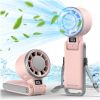 Upgraded Portable Handheld Fan with 60°F Ice Cooling, Up tp 12Hrs Personal Fans Portable Rechargeable