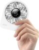 Portable USB Desk Fan, Small Enough to Hold 4.2 in Mighty Desktop Fan, USB & Battery Powered Quiet Table Fans