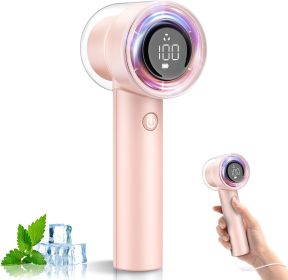 1-100 Speed Portable Handheld Turbo Fan, 15000RPM  Ultra High-speed,Personal Hand Held Travel Fans,5000mAh Battery Rechargeable Mini Fans (Color: Pink   5000mAh)
