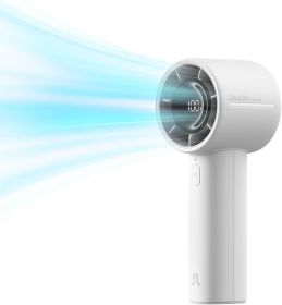 Portable Handheld Turbo Fan, 5000mAh Rechargeable Fan, Up to 28H Runtime, 5-Speed Powerful Airflow (Color: Gray   LED Display)