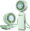 Personal 4-IN-1 Portable Small Handheld Pocket Fan, Ice Cooling Sensation, Rechargeable with Clip, 5 Speeds, 360° Rotatable, Camping Outdoor, Travel