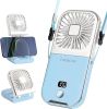 Portable Rechargeable, Mini Handheld, Electric Personal Fan 3000mAh Battery Operated Fan with Lanyard
