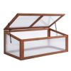 Wooden Cold Frame, Mini Greenhouse with Polycarbonate Board and Solid Wood Frame,